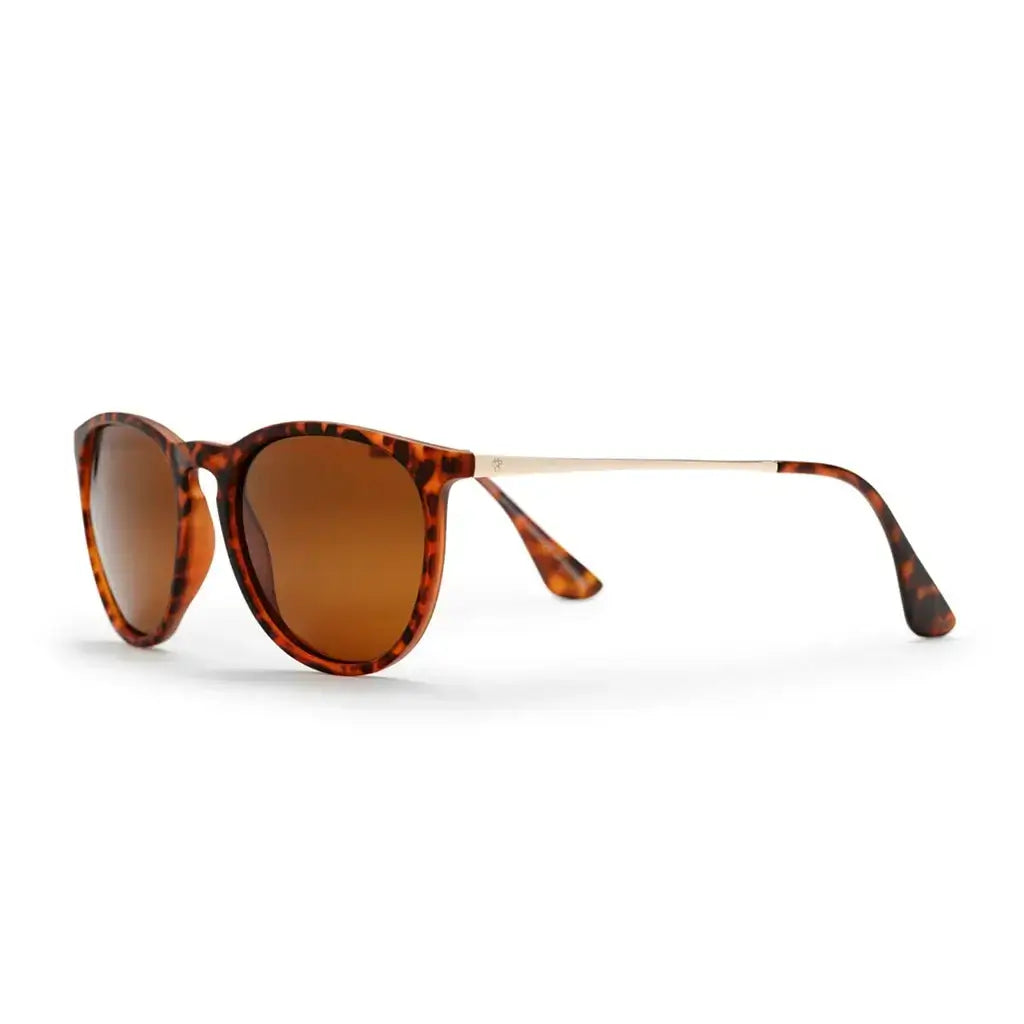 CHPO Brand Roma Sunglasses in tortoise with brown polarized lens, stylish and classic design from Sweden.