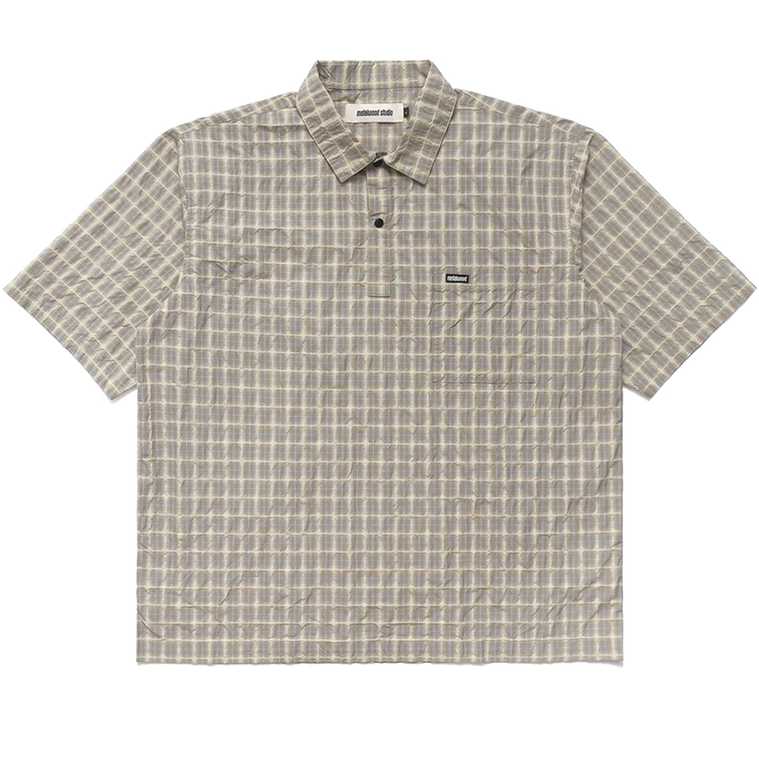 Plaid Metalwood Studio short-sleeve polo shirt on a white background