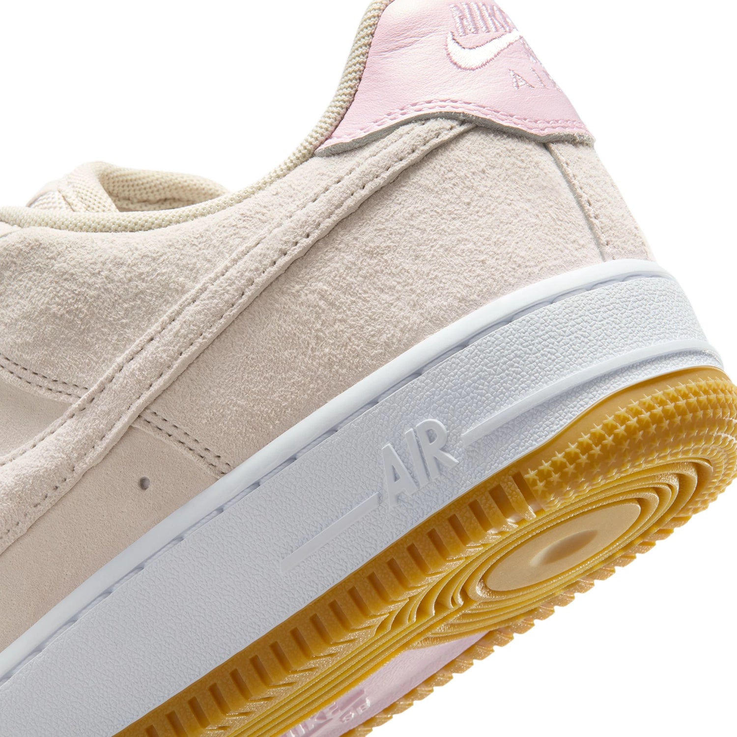 Close up of LT Orewood brown Nike SB Air Force 1 men's skateboard sneaker on a white background