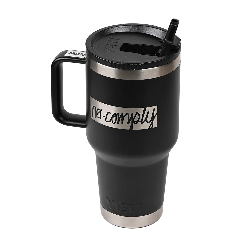 Yeti x No-Comply Rambler 30oz Travel Straw Mug - Black – No Comply