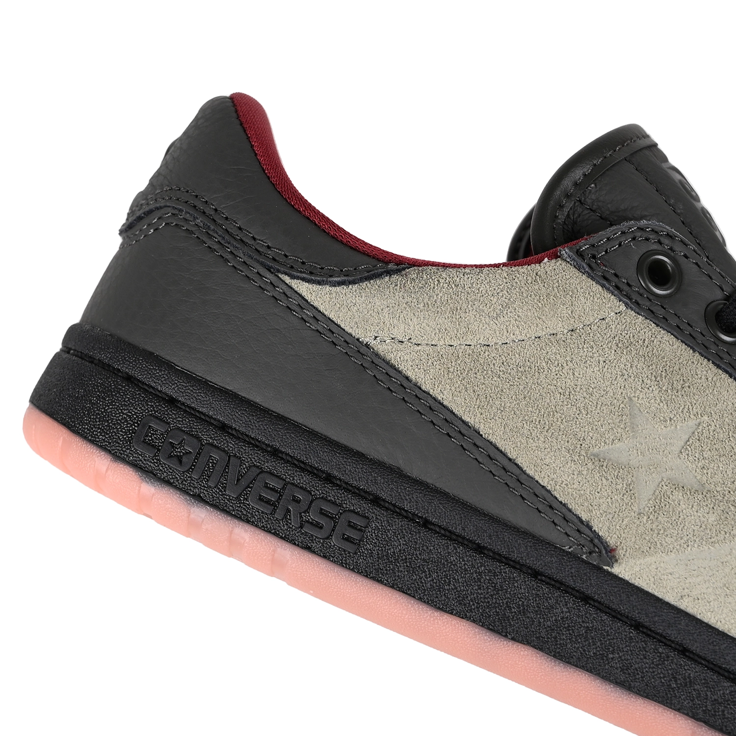 Close up of Converse CONS beluga/light field Fastbreak Low skateboarding sneaker by Jake Johnson on a white background