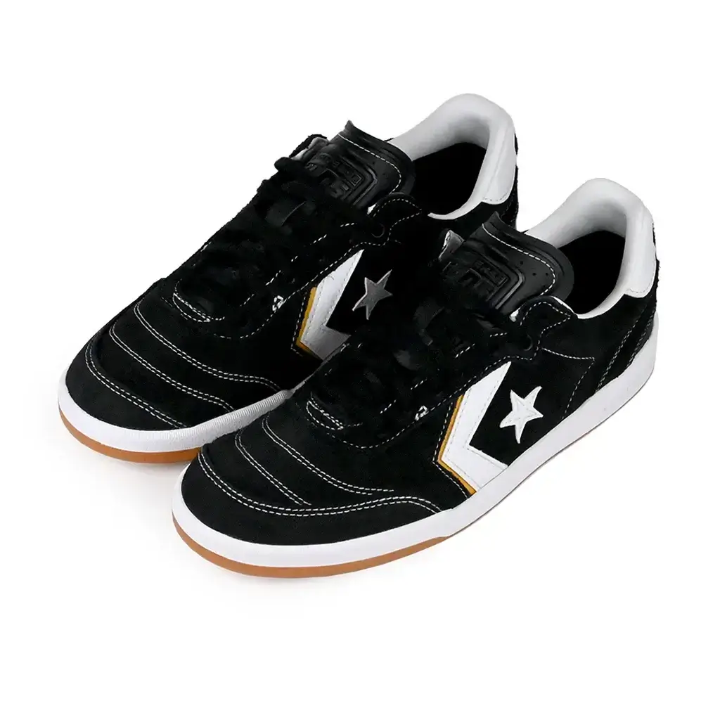 Converse CONS Louie Lopez Pro 2 OX skateboarding shoe in black and white, featuring a low-profile design and gum sole.