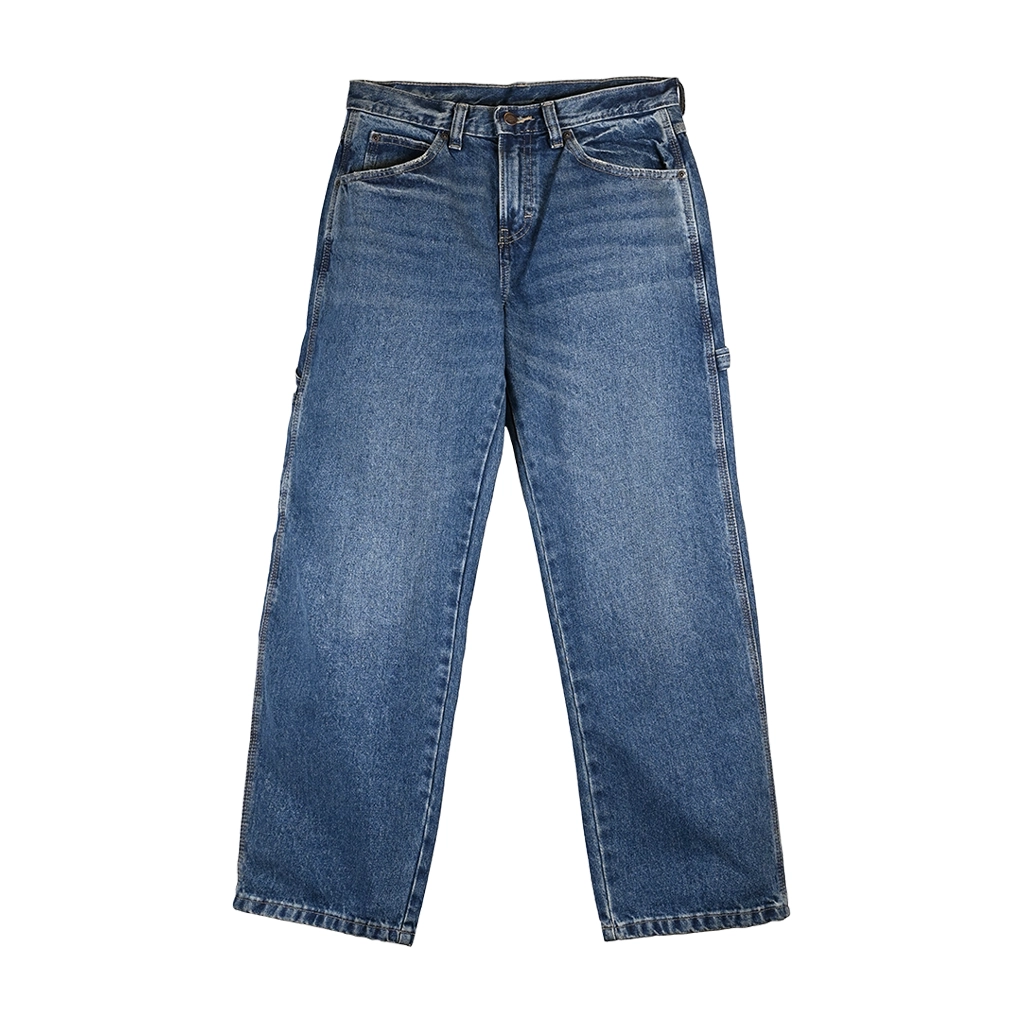 Dickies blue jeans on a white background