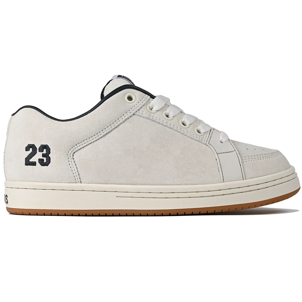 White sneaker Etnies Skateboarding with number 23 on a white background