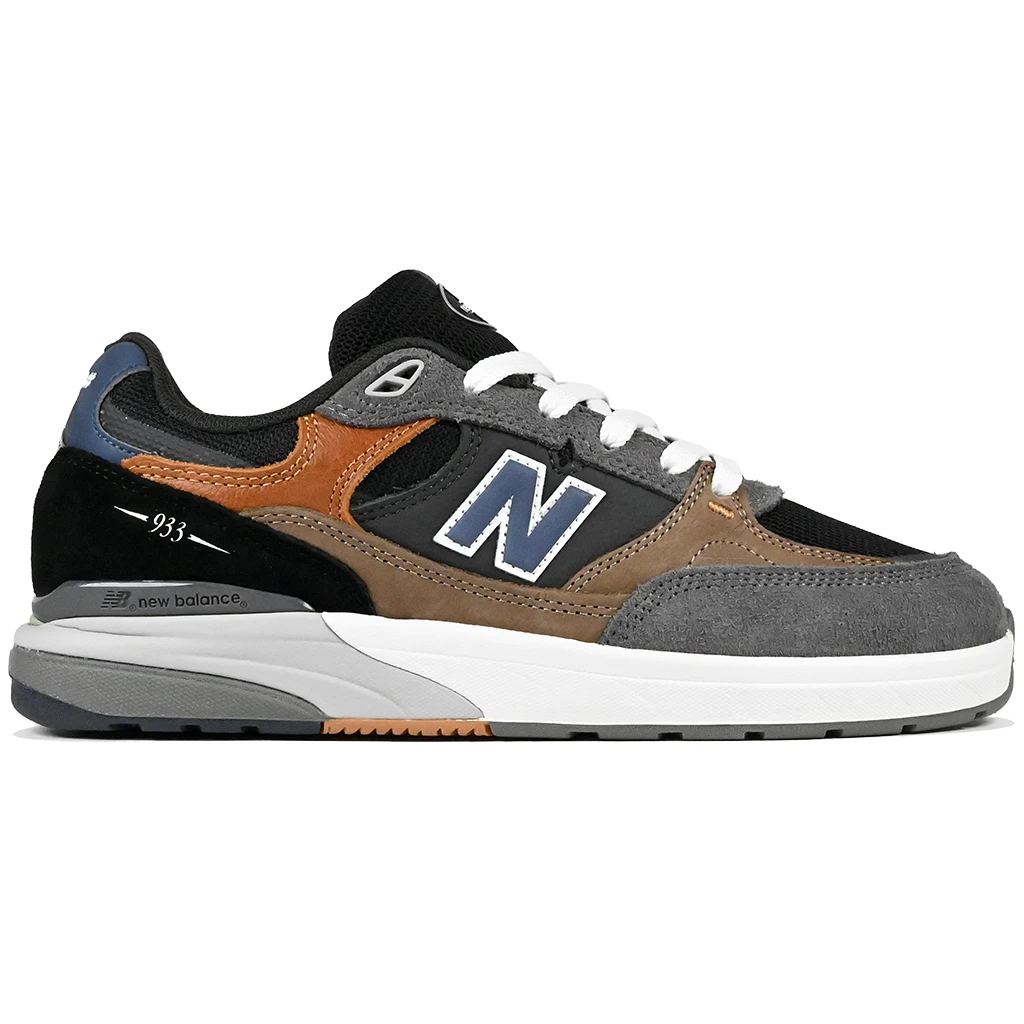 New Balance Numeric NM933 Skate Shoe - Grey/Brown | No-Comply