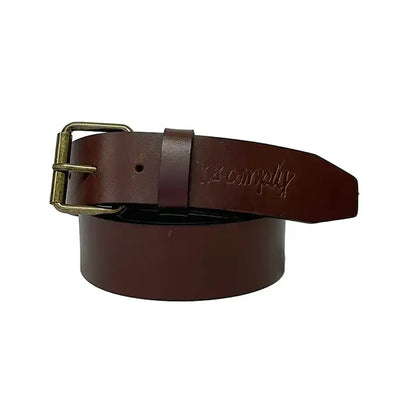 No-Comply Leather Belt - Brown