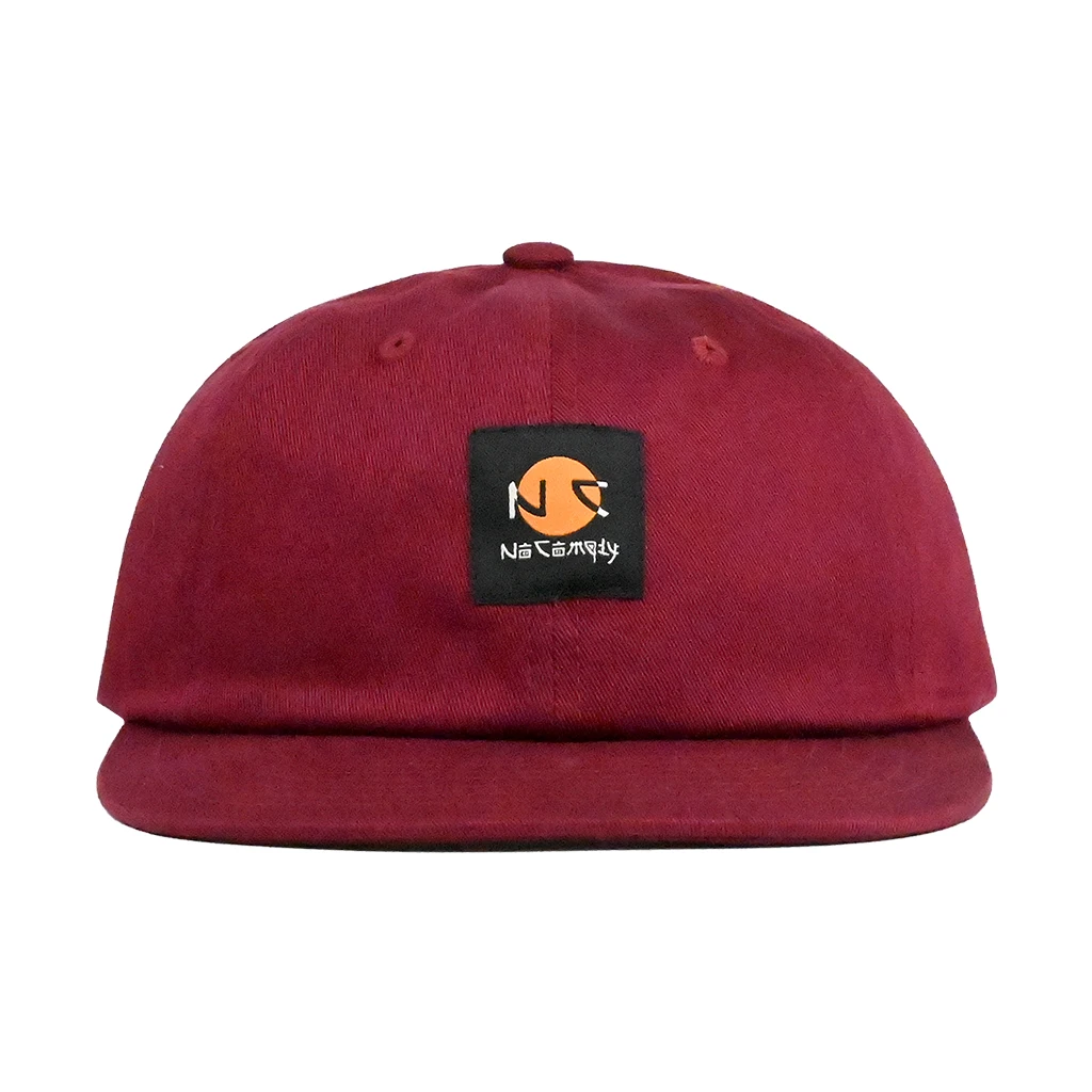 No-Comply Sunrise 6 Panel Strap Back Hat - Burgundy