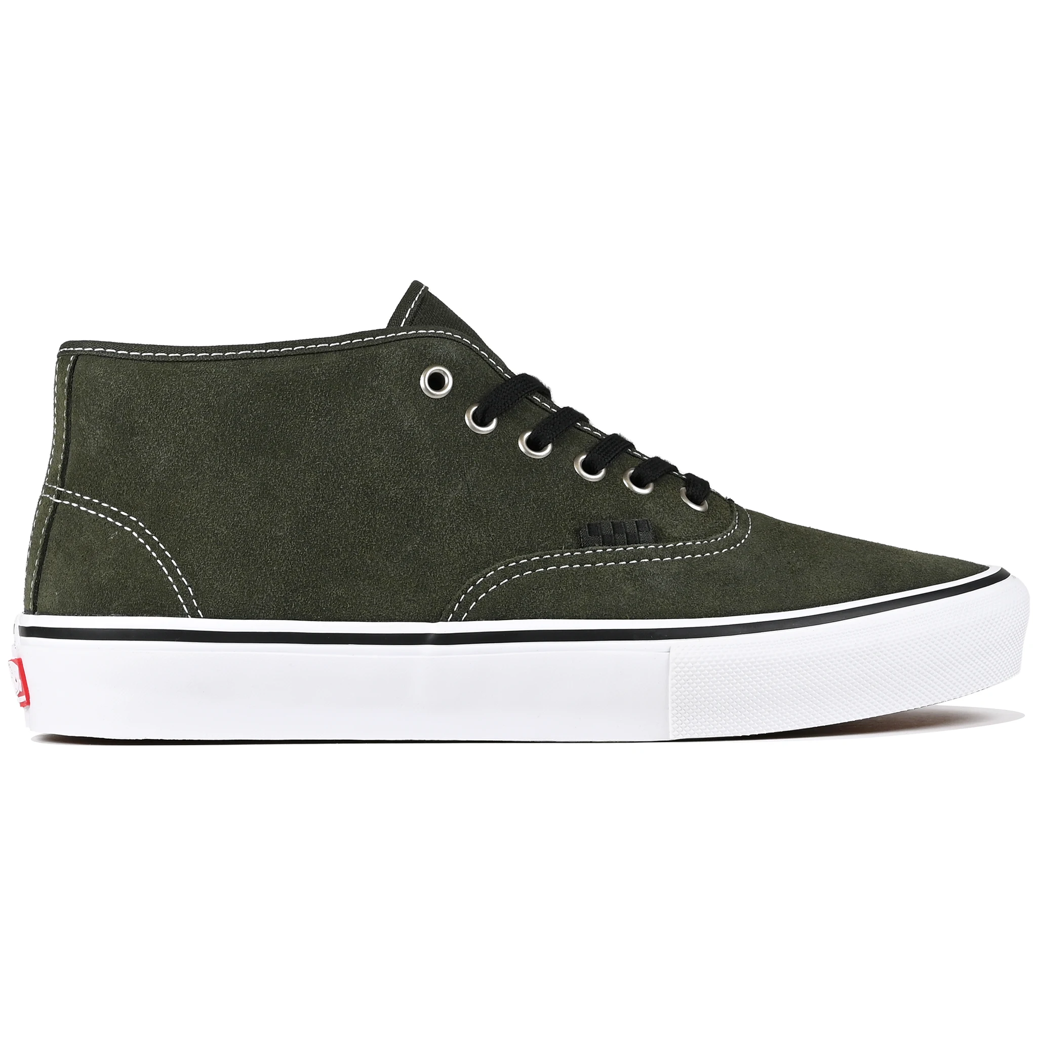 Obsidian Fern Vans Skateboarding Skate Authentic Mid skateboard sneaker on a white background