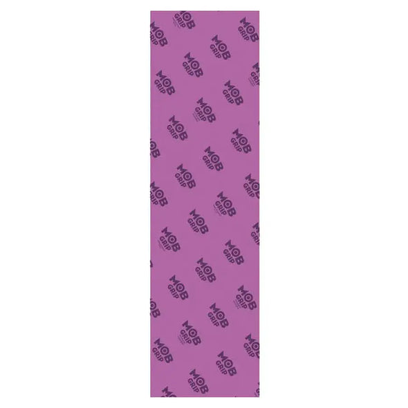 9 inch by 33 inch sheet of clear purple Mob Griptape, available at No-Comply Skate Shop in Austin, TX