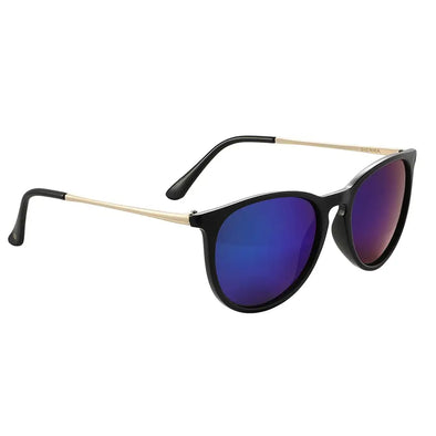 Glassy Sierra Polarized Sunglasses - Black/Gold Blue Mirror