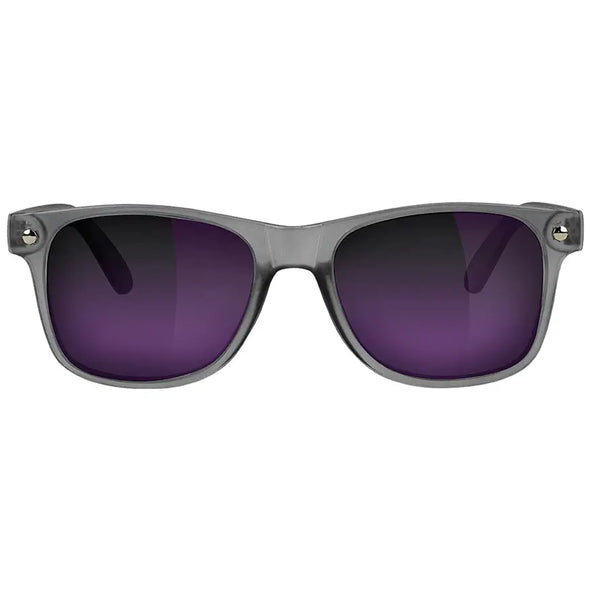 Gafas de sol polarizadas Glassy Leonard - Gris transparente mate/Espejo morado