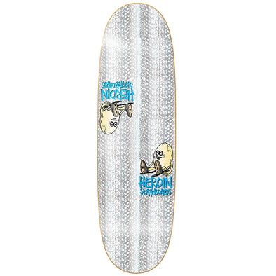 Heroin Skateboards Symmetrical Holographic Egg Deck 9.25