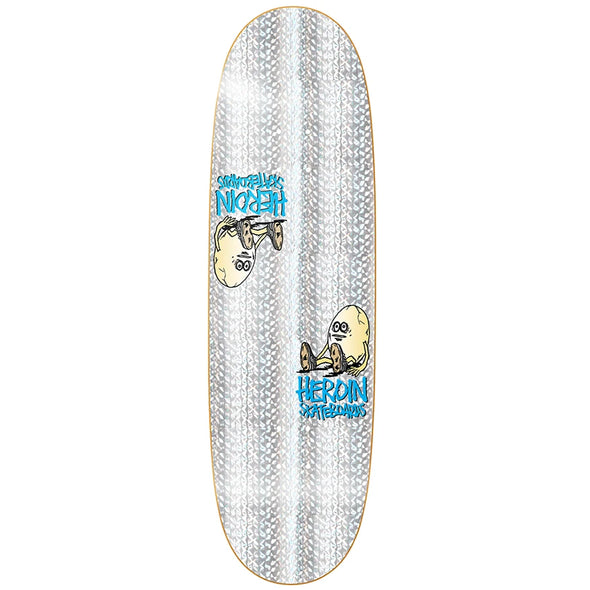 Heroin Skateboards Symmetrical Holographic Egg Deck 9.25