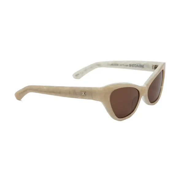 Decade Eyewear Monroe Sunglasses - Ivory White