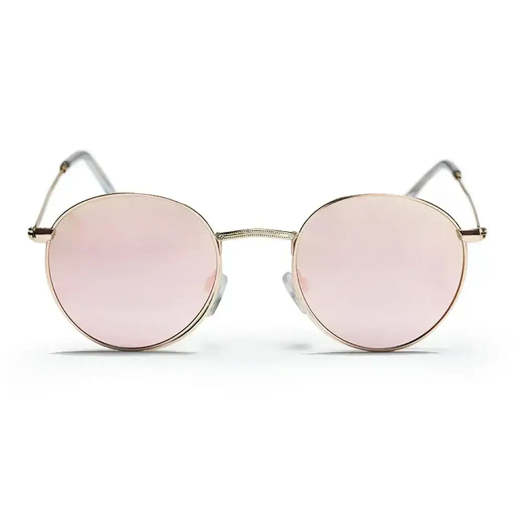 CHPO Brand Liam Sunglasses in gold with pink mirrored lenses, designed in Sweden, perfect for stylish protection.