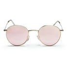 CHPO Brand Liam Sunglasses in gold with pink mirrored lenses, designed in Sweden, perfect for stylish protection.