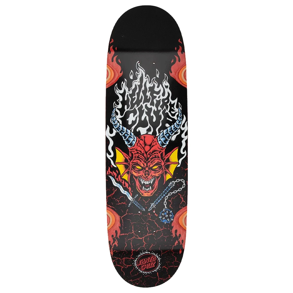 Santa Cruz Skateboards x Stranger Things Hellfire Club Flames Deck