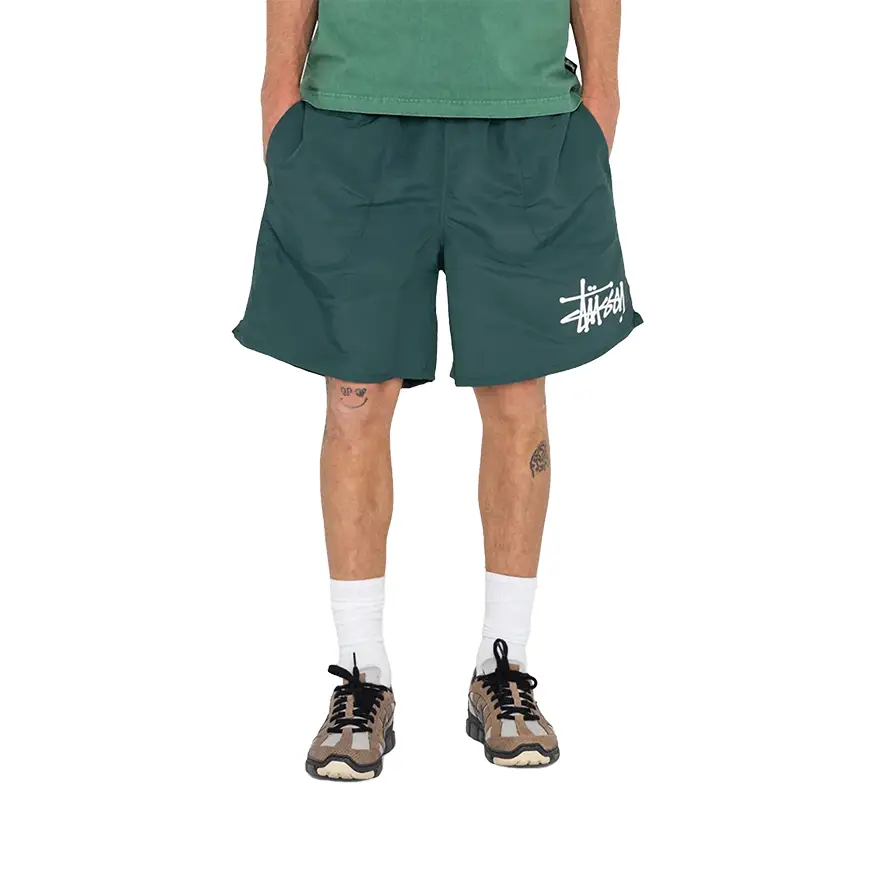 Stüssy Big Basic Logo Water Short - Atlantic – No Comply Skateshop