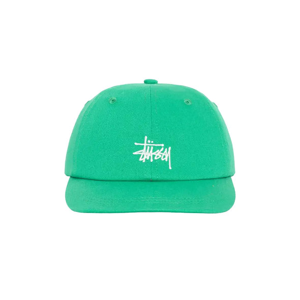 Stüssy Washed Stock Logo Low Profile Hat - Lime