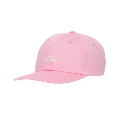 Stüssy Basic Stock Logo Low Profile Hat - Powder Pink
