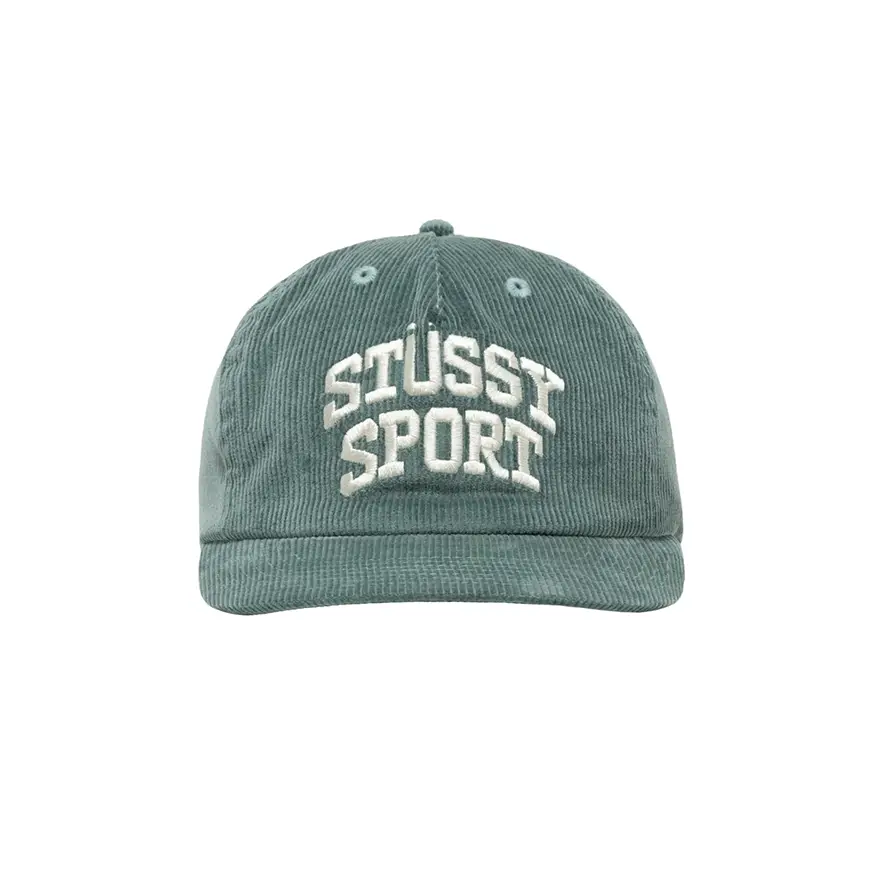 Stüssy Sport Arch Corduroy Strapback Hat - Dark Teal – No Comply