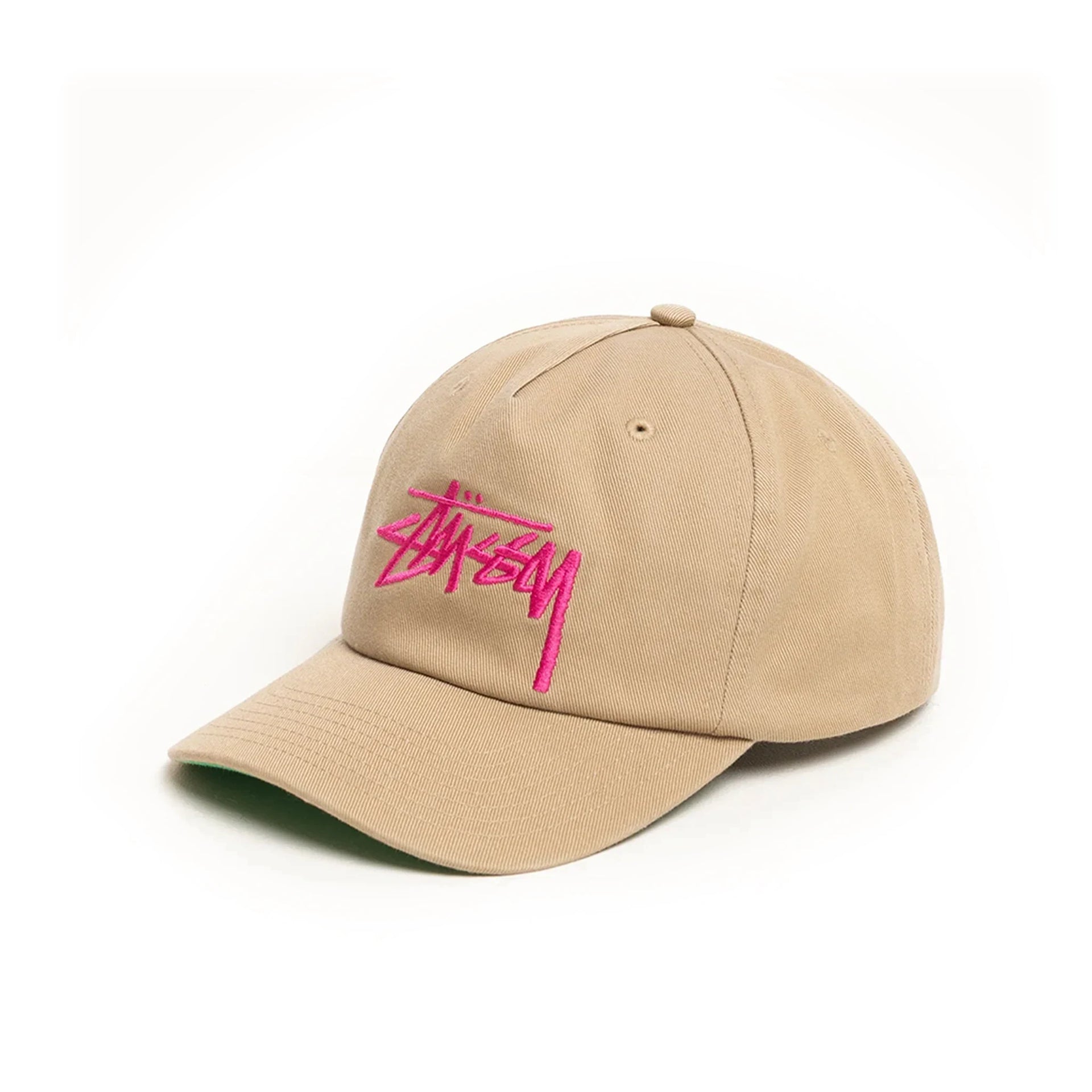 Stüssy Big Stock Mid Depth Hat - Khaki | No-Comply Skateshop