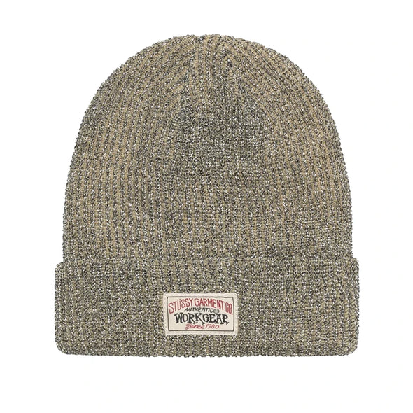 Stüssy Cuff Beanie Reflective - Khaki