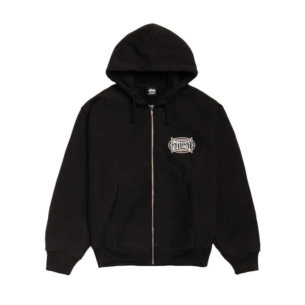 Stüssy Champion Oval Zip Hoodie - Black – No Comply Skateshop