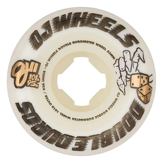 OJ Wheels Prototypes Double Duro White Mini Combo 101a/95a ruedas de skate