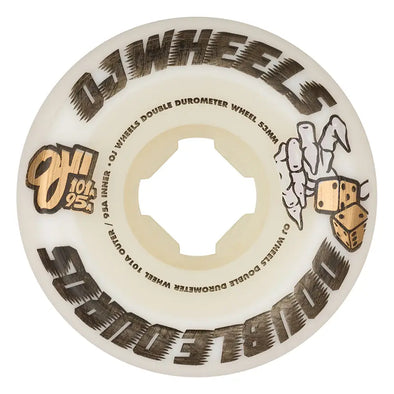 OJ Wheels Prototypes Double Duro White Mini Combo 101a/95a Skateboard Wheels