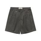 Olive Metalwood Studio Trophy Shorts with a brand label on a white background