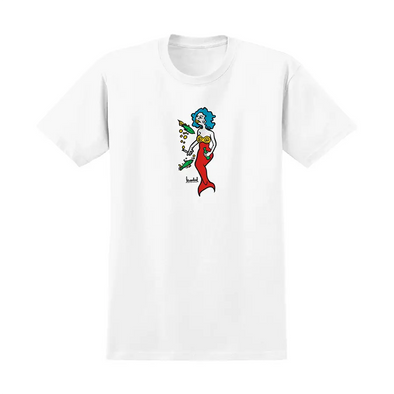 Camiseta Krooked Skateboards Sirena - Blanco