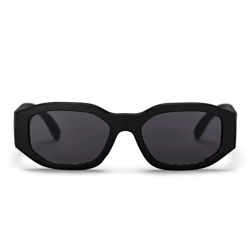 CHPO Brand Brooklyn Sunglasses in black, featuring a recycled plastic frame and dark lenses, stylish and eco-friendly.