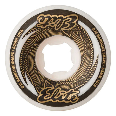OJ Wheels 53mm Elite White Gold Hardline 101a Skateboard Wheels