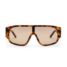 CHPO Brand Prenzlauer sunglasses in tortoise color with a large frame, designed in Sweden from recycled plastic.