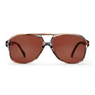 CHPO Brand Dallas Sunglasses in cigar smoke with brown lenses, designed in Sweden, stylish recycled plastic frame.