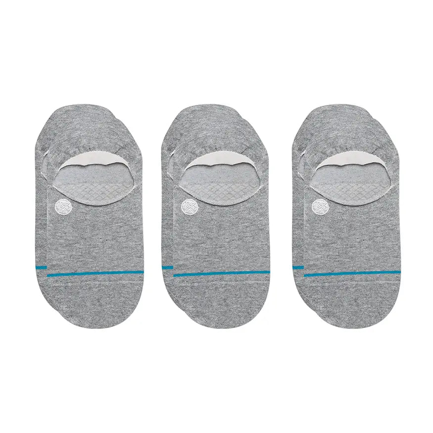 Stance Icon 3-Pack No Show Socks - Heathergrey