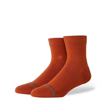 Stance Icon Quarter Socks - Burnt Orange