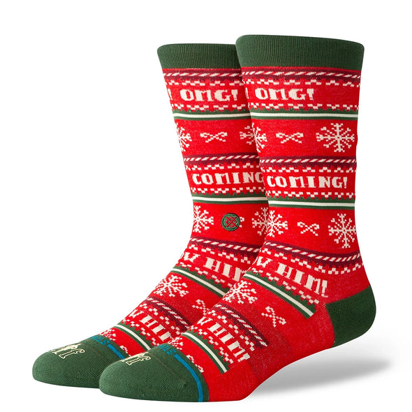 Stance x Elf I Know Him Crew Socks - Red