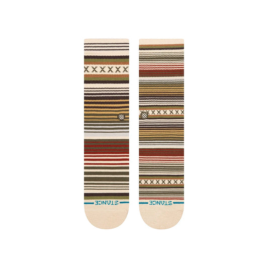 Stance Curren Stripe Crew Socks - Tan