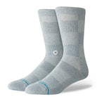 Stance Down And Out Crew Socks in blue featuring classic crew height and medium cushion, made from a combed cotton blend.