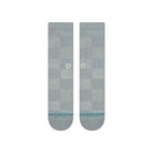 Stance Down And Out Crew Socks - Light grey checkered design with medium cushion for comfort.