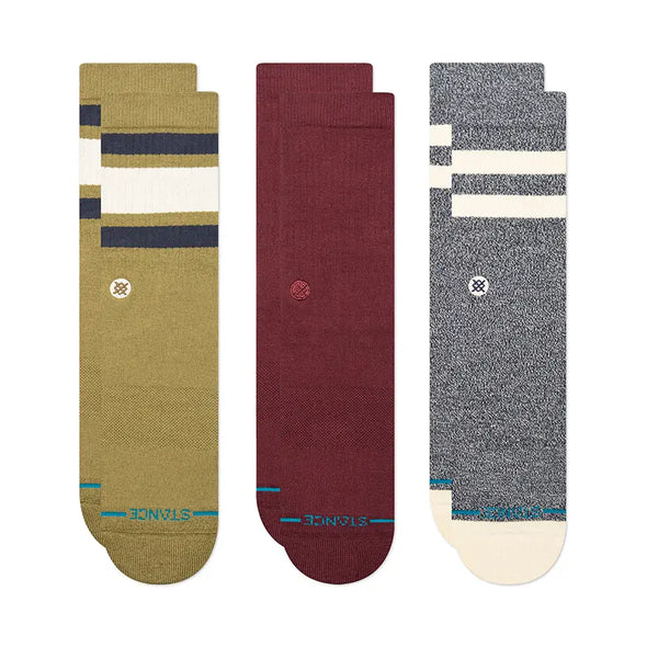 Stance Icon Mixed 3 Pack Socks - Chive