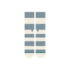 Stance Fred Denim Crew Socks in blue with a classic crew height and stripe pattern, made from a soft combed cotton blend.