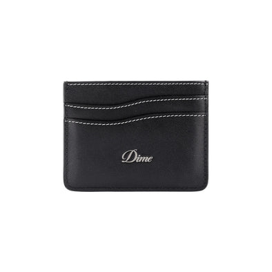 Dime MTL Cursive Leather Cardholder - Black