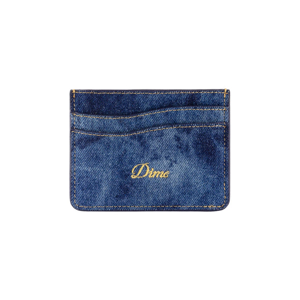 Dime MTL Cursive Denim Cardholder - Indigo