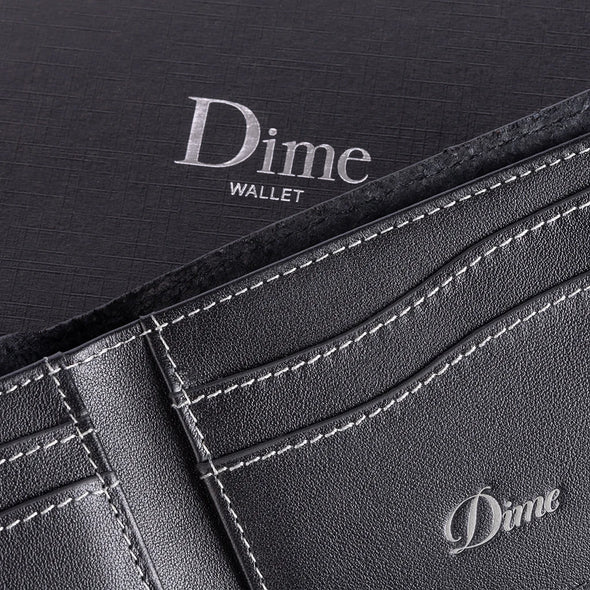 Dime MTL Cursive Bifold Wallet - Black