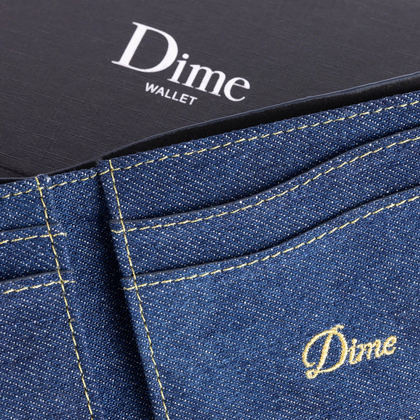 Dime MTL Cursive Bifold Wallet - Indigo