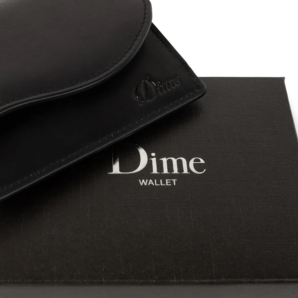 Dime MTL Chain Leather Wallet - Black