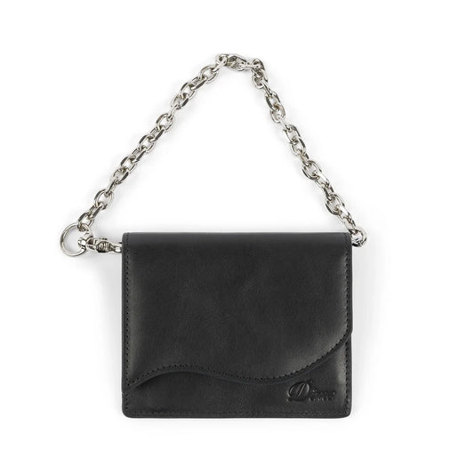 Dime MTL Chain Leather Wallet - Black